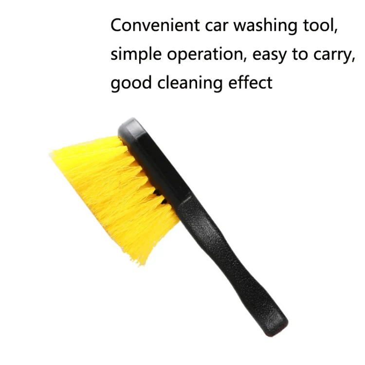 Automobile Tires Multifunctional Short-Handled Cleaning Long-Bristle Brush(Yellow) - Image 2