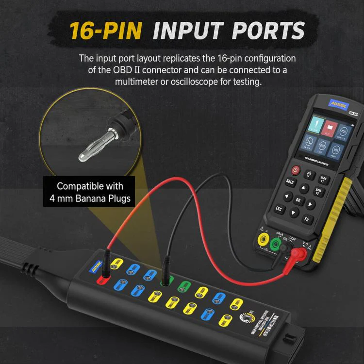 AUTOOL OBD2 Diagnostic Protocol Scanner Vehicle Power System Jumper Box - Image 4