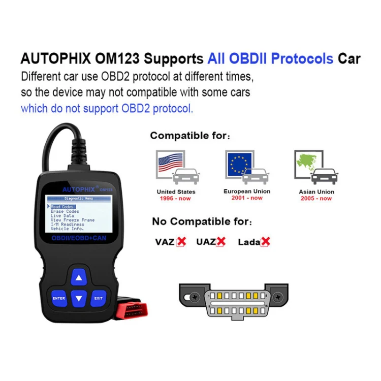 AUTOPHIX OM123 Car Portable OBD2 Scanner Car Diagnostic Tool OBD 2 Automotive Scanner EOBD Code Reader (Orange) - Image 13