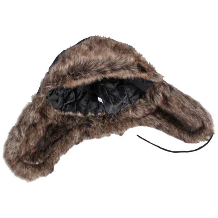 Autumn Winter Imitation Leather Outdoor Ride Hat Ear Protection Pilot Hat, Size: XL About 58-60cm(Black) - Image 5