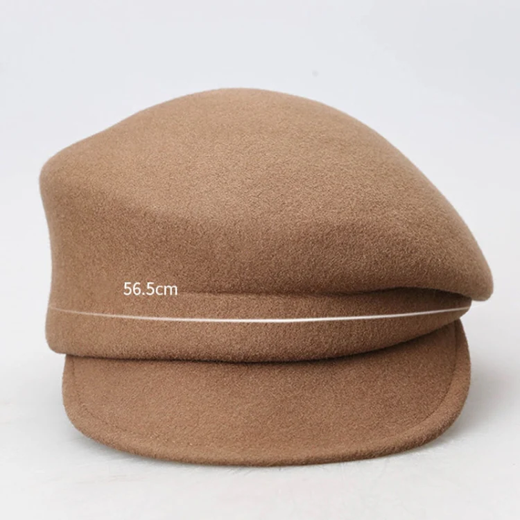 Autumn Winter Wool Beret Breathable Duck Tongue Cap, Size: Adjustable(Camel) - Image 5