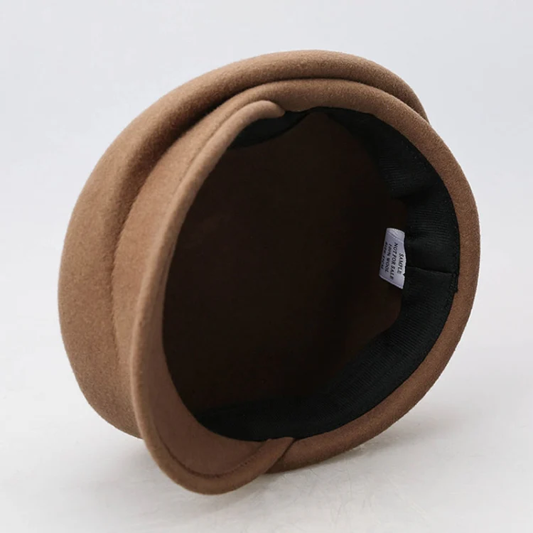 Autumn Winter Wool Beret Breathable Duck Tongue Cap, Size: Adjustable(White) - Image 4