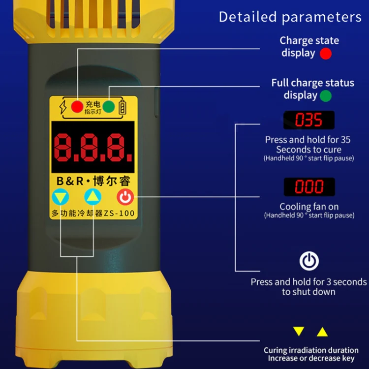 B&R ZS-100 2 in 1 UV Curing Lamp + Fan Cooler Repair Tool - Image 3