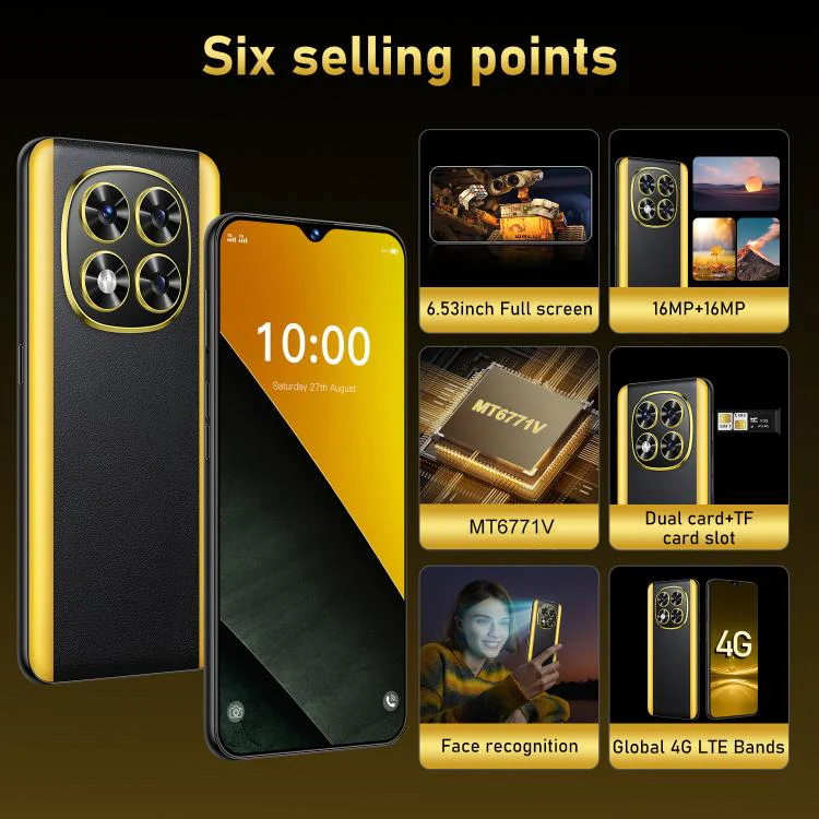 B100, 6GB+128GB, 6.53 inch Android 11 MT6771V Octa Core, Network: 4G, Dual SIM, Plug:UK Plug(Silver) - Image 4