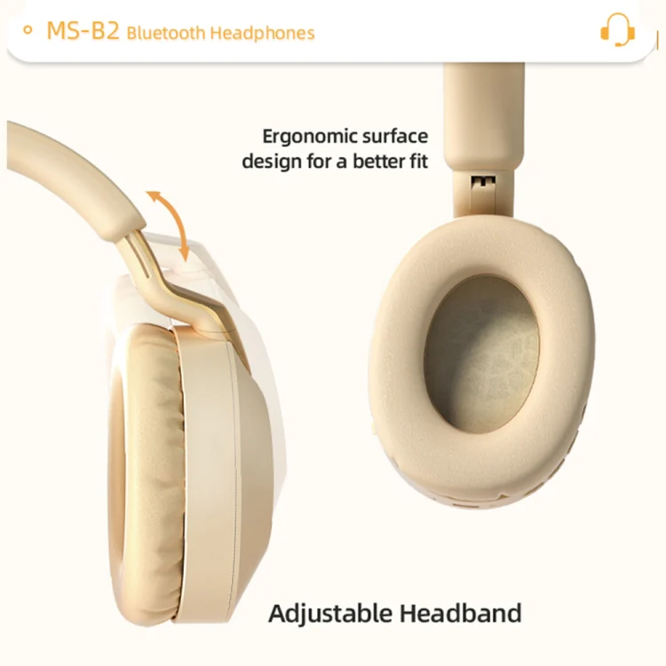 B2 Wireless Bluetooth 5.1 Foldable Noise Reduction Headset(White) - Image 8