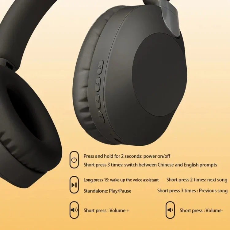 B2 Wireless Bluetooth 5.1 Foldable Noise Reduction Headset(White) - Image 9