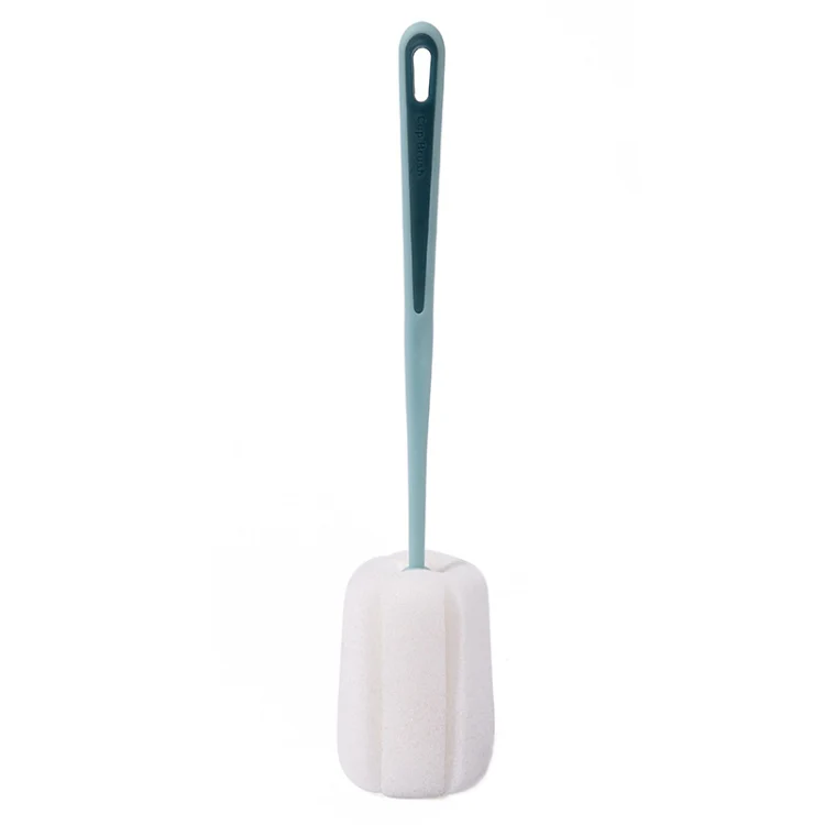 Baby Bottle Vacuum Cup Sponge Long Handle Brush Household Cleaning Brush(Blue)
