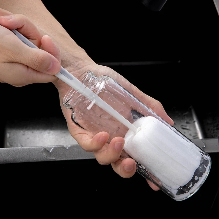 Baby Bottle Vacuum Cup Sponge Long Handle Brush Household Cleaning Brush(Pink) - Image 7