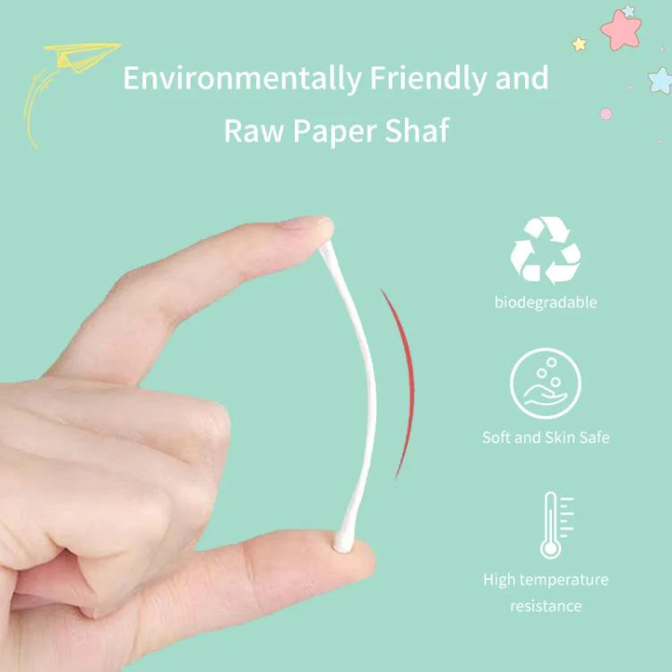 Baby Sailing 200 Count Baby Cotton Swabs with Ultra-Fine 3mm Tips Dual-Ended Multi-Purpose Paper Stick Swabs, Style: Scoop & Spiral Tips - Image 4