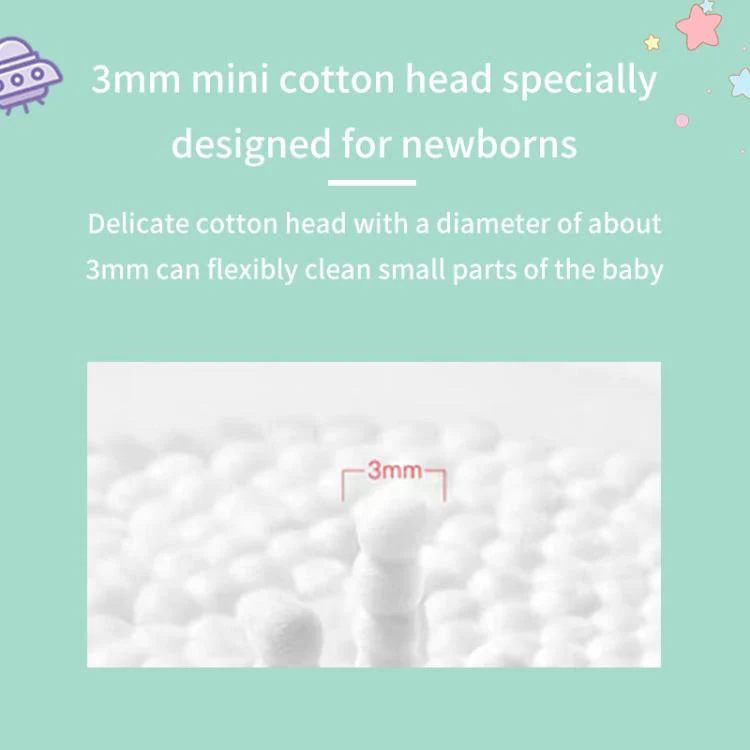 Baby Sailing 200 Count Baby Cotton Swabs with Ultra-Fine 3mm Tips Dual-Ended Multi-Purpose Paper Stick Swabs, Style: Scoop & Spiral Tips - Image 6