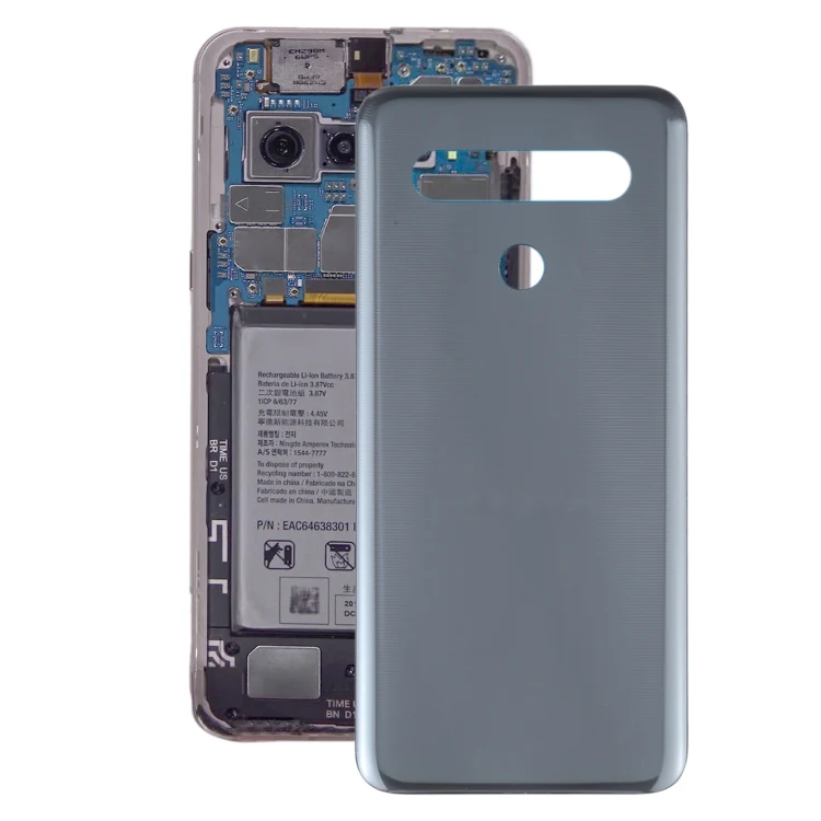 Back Battery Cover for LG K61 LMQ630EAW LM-Q630EAW LM-Q630(Black)