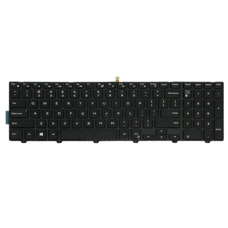Backlight Laptop Keyboard For Dell 15-9550 / 15-3000 / 15-5542(White Word) - Image 2