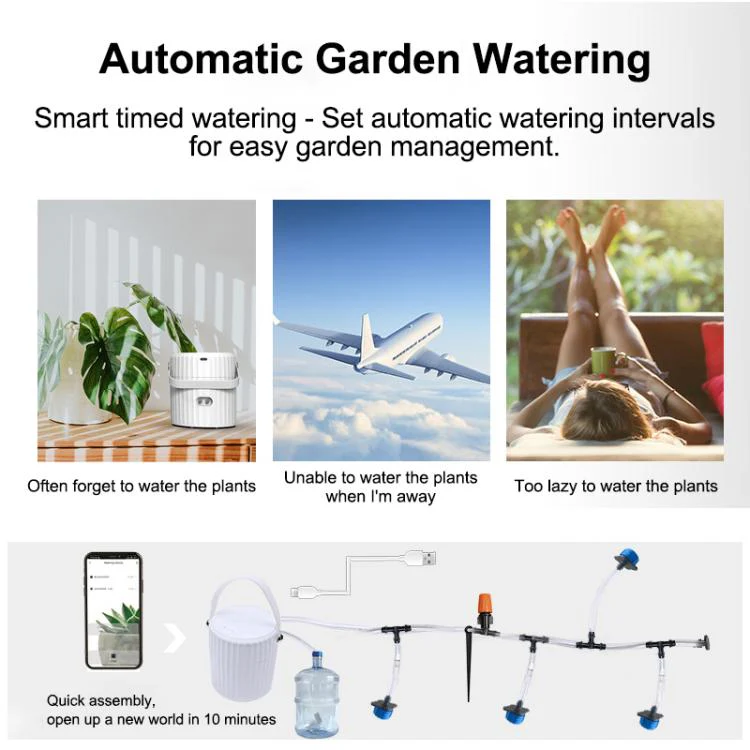 BAF-808 Portable Smart WiFi Irrigator Timed Automatic Drip Irrigation Watering Device(White) - Image 5