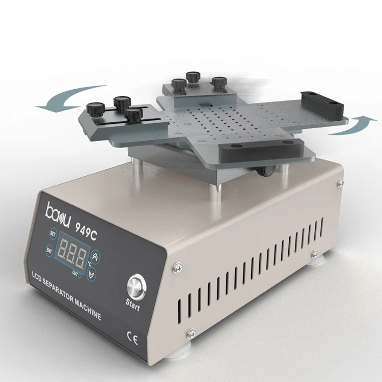 BAKU BA949C Heated 360-degree Rotating Fast LCD Screen Splitter(EU Plug 220V) - Image 3