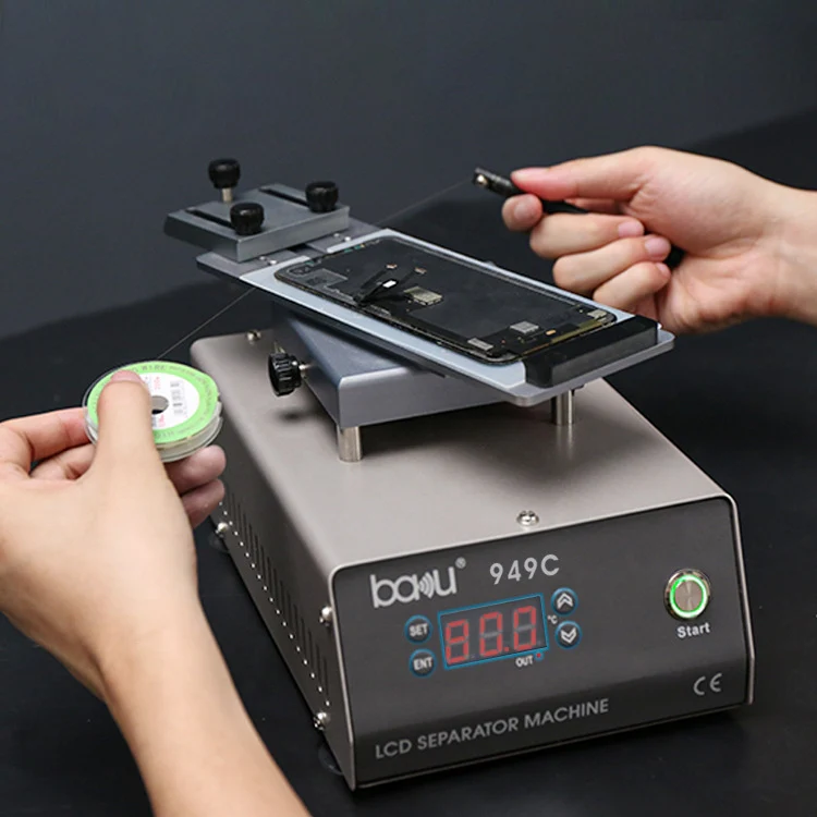 BAKU BA949C Heated 360-degree Rotating Fast LCD Screen Splitter(EU Plug 220V) - Image 7