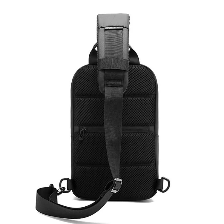 BANGE BG-3077 Men Lightweight Chest Pack Casual Large-Capacity Crossbody Bag(Grey) - Image 8