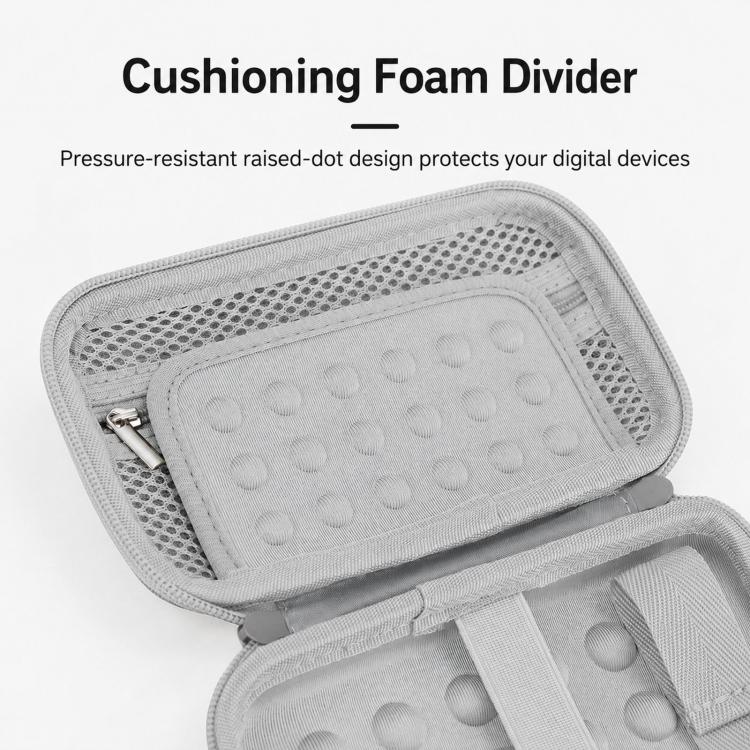 Baona BN-F007 Hard EVA External Hard Drive Case Shockproof Power Bank Organizer Electronic Travel Bag, Spec: Large Black - Image 7