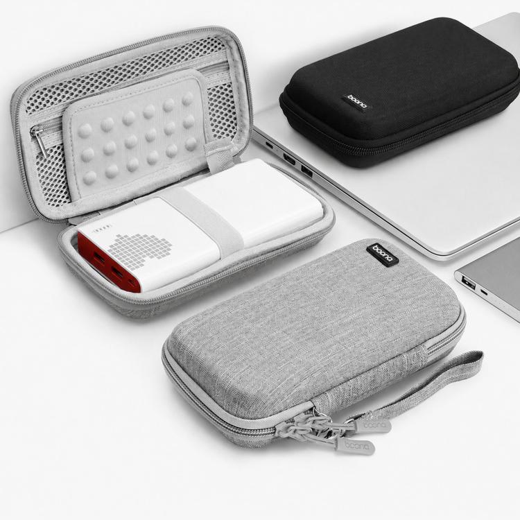 Baona BN-F007 Hard EVA External Hard Drive Case Shockproof Power Bank Organizer Electronic Travel Bag, Spec: Small Gray - Image 9
