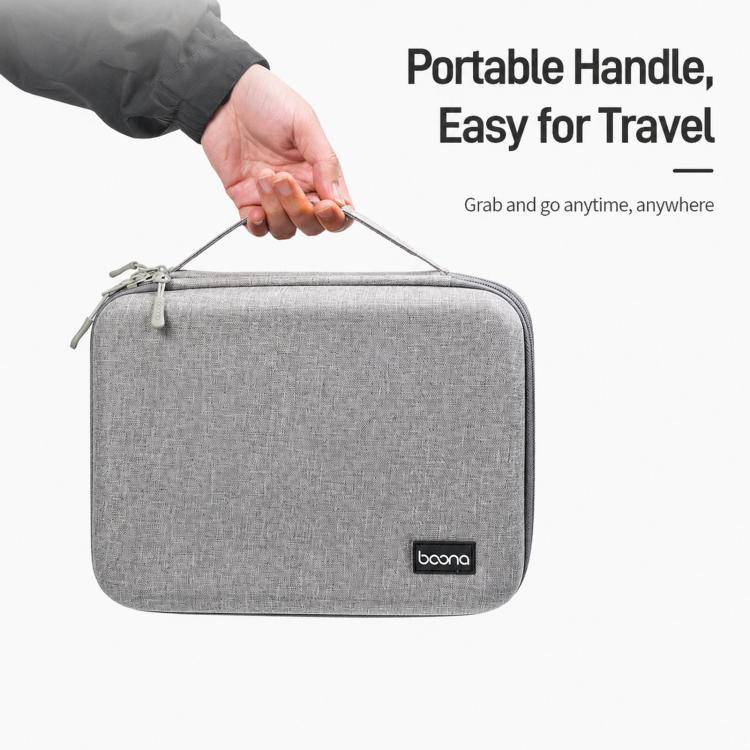Baona BN-F029 Hard EVA Electronic Organizer Travel Case Double Layer Tech Bag(Gray) - Image 5