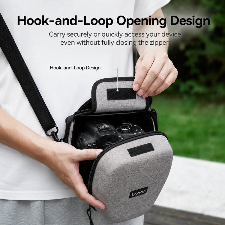 Baona BN-FH001 Hard EVA Triangle Camera Case DSLR Mirrorless Shoulder Bag(Gray) - Image 8