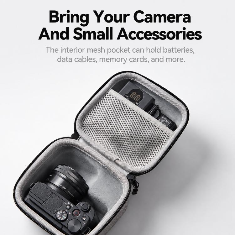 Baona BN-FH003 For Sony ZV-E10 / ZV-E10 II Hard EVA Camera Case Protective Travel Pouch With Mesh Pocket(Black) - Image 4