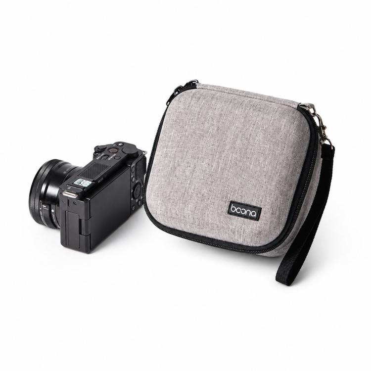 Baona BN-FH003 For Sony ZV-E10 / ZV-E10 II Hard EVA Camera Case Protective Travel Pouch With Mesh Pocket(Gray)