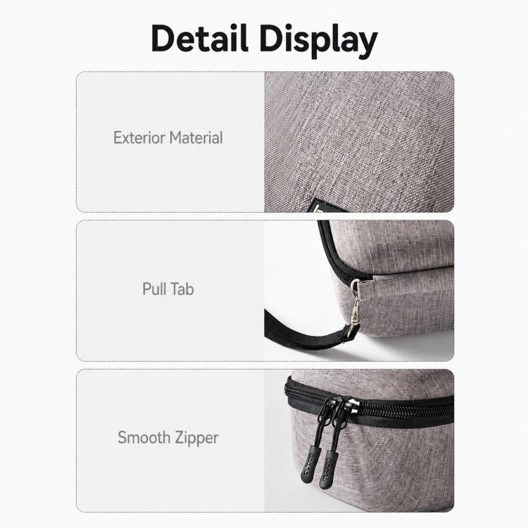 Baona BN-FH003 For Sony ZV-E10 / ZV-E10 II Hard EVA Camera Case Protective Travel Pouch With Mesh Pocket(Gray) - Image 8
