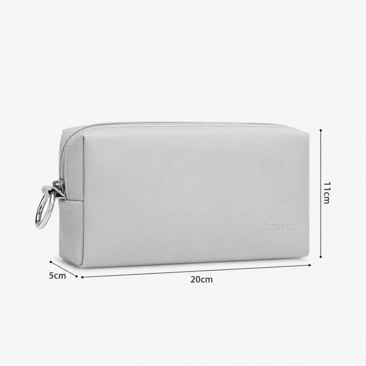 Baona BN-Q003 Large Laptop Power Adapter Charger Mouse Electronics Organizer Pouch PU Leather Travel Tech Case(Black) - Image 3