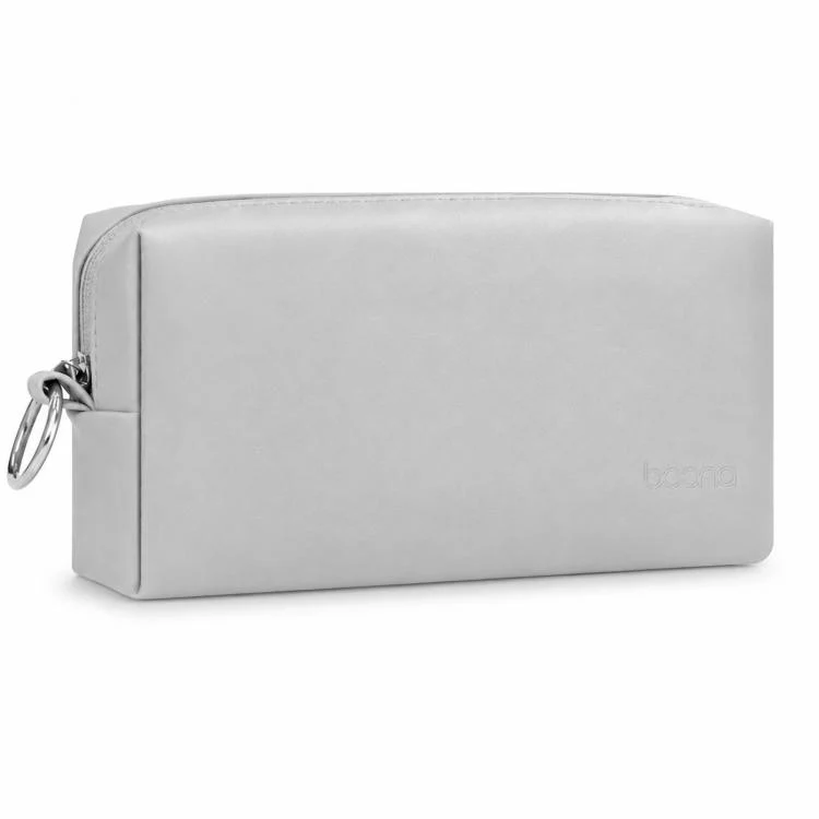 Baona BN-Q003 Large Laptop Power Adapter Charger Mouse Electronics Organizer Pouch PU Leather Travel Tech Case(Gray)