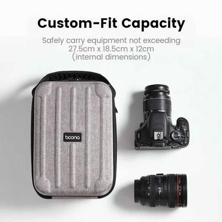 Baona FH002 Crossbody Single-Shoulder Camera Bag Portable EVA Hard-Shell Protective Case(Black) - Image 3