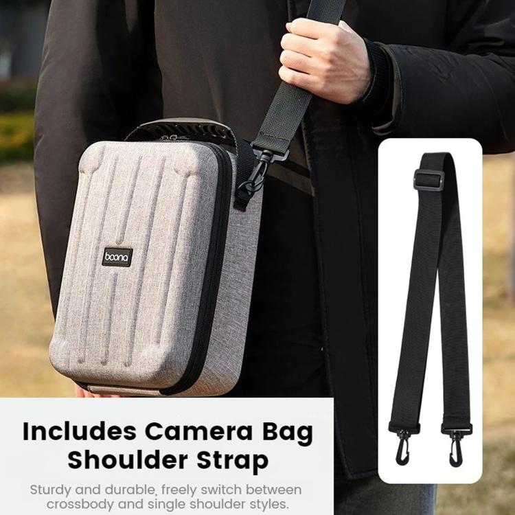 Baona FH002 Crossbody Single-Shoulder Camera Bag Portable EVA Hard-Shell Protective Case(Black) - Image 9