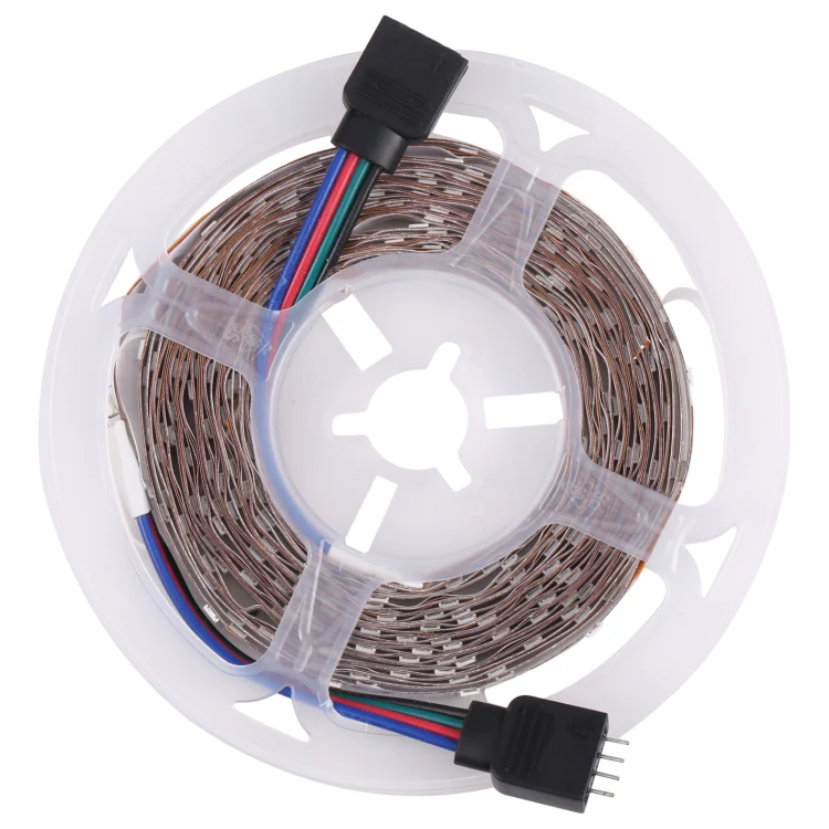 Bare Board 2835 SMD RGB LED Rope Light, 60 LED/m, Length: 5m, 12V 2A 100-240V, with 24-key Remote Control(UK Plug)