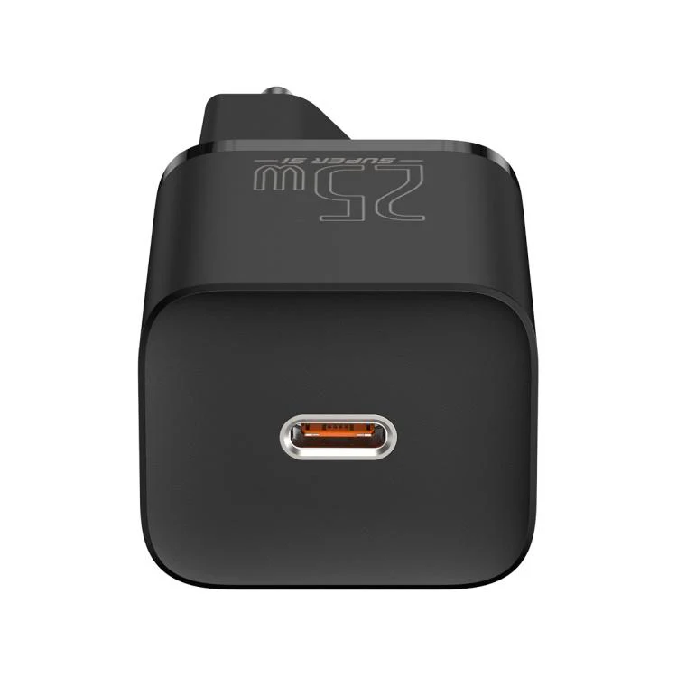 Baseus Super Si Type-C 25W Fast Charger with 1m Type-C to Type-C Cable, EU Plug(Black) - Image 2