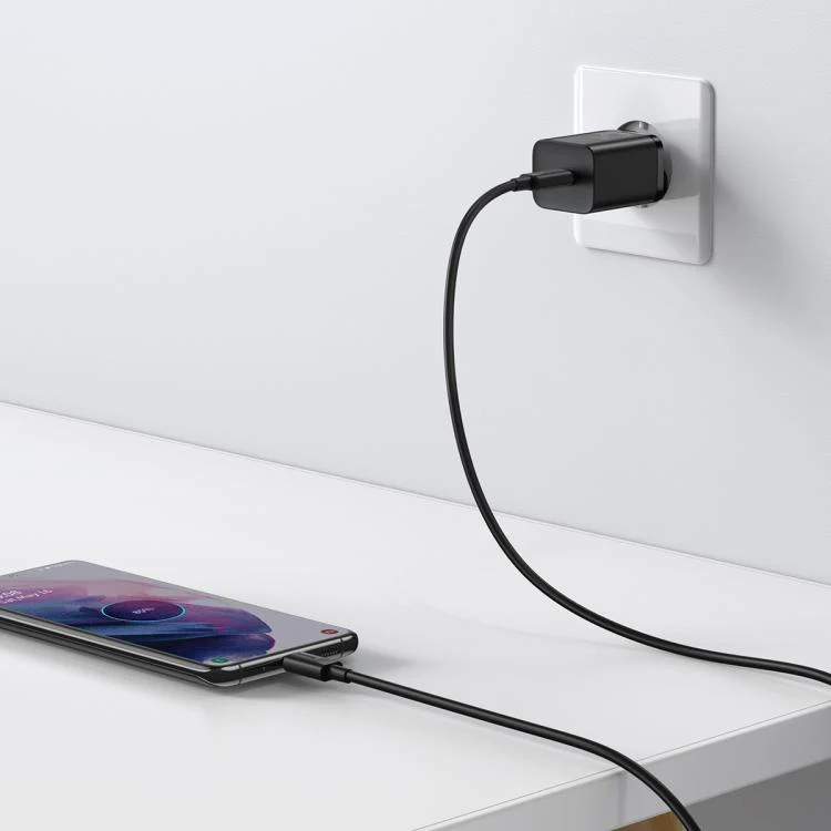 Baseus Super Si Type-C 25W Fast Charger with 1m Type-C to Type-C Cable, EU Plug(Black) - Image 7