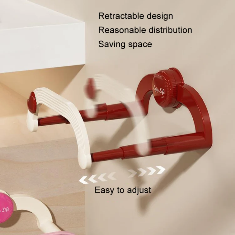 Basin Organiser Telescopic Suction Cup Shelf(Red) - Image 4