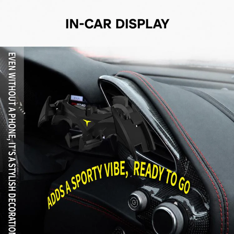 Bat-style Mechanical Gravity Car Air Vent Phone Mount(Black) - Image 9