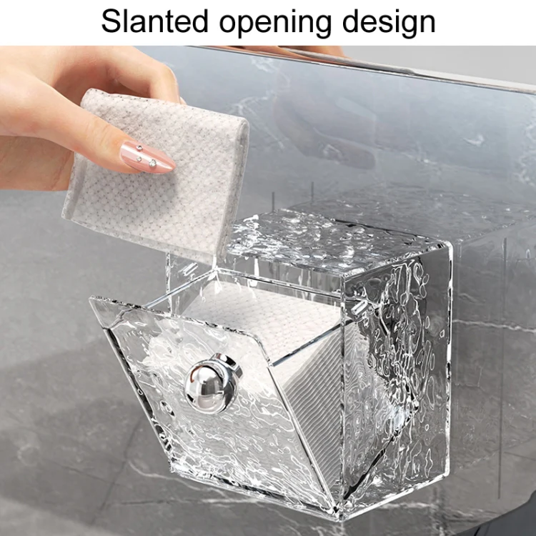 Bathroom No Punch Storage Box Restroom Wall Mounted Cotton Swab Organizer(Gray Silver) - Image 6