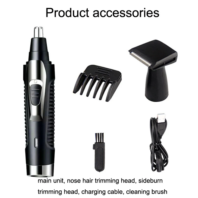 BD-9400 Multifunctional Electric Nose Hair Device Set(Black) - Image 5