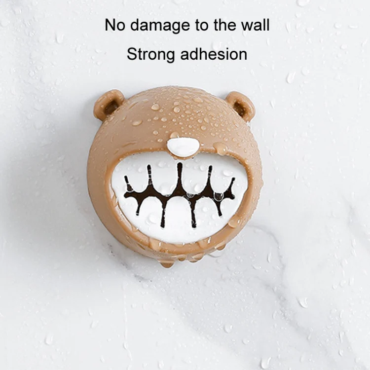 Bear Towel Holder Bathroom Towel Hooks Kitchen Rag Stopper Washcloth Dishcloth Storage(Coffee) - Image 5
