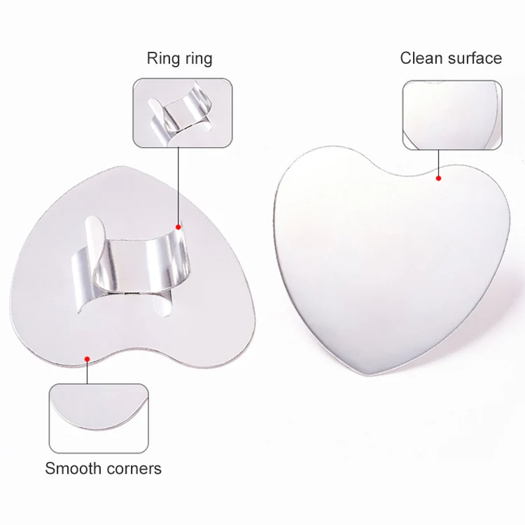 Beauty Makeup Stainless Steel Ring Palette Painted Palette Nail Set, Specification: Large Square - Image 3