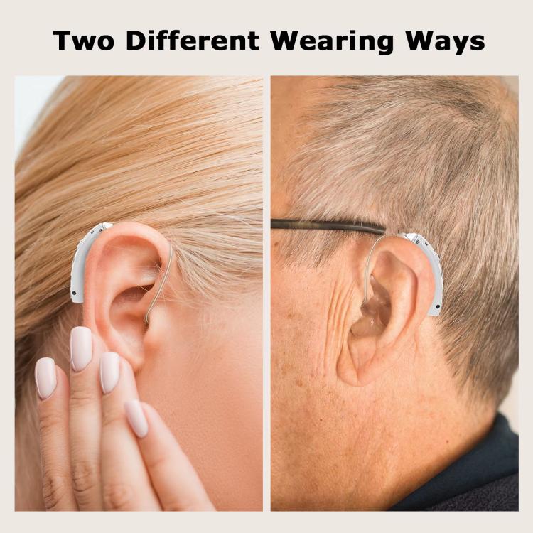 Behind-The-Ear Hearing Aids With Charging Case Smart Noise Cancelling & No Feedback Whistling(Silver) - Image 7