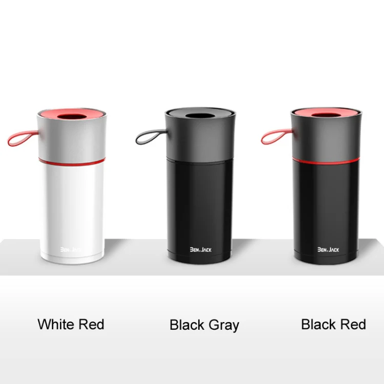 BEN.JACK Cylindrical Car Water Cup Holder Tissue Box(Black Red) - Image 2