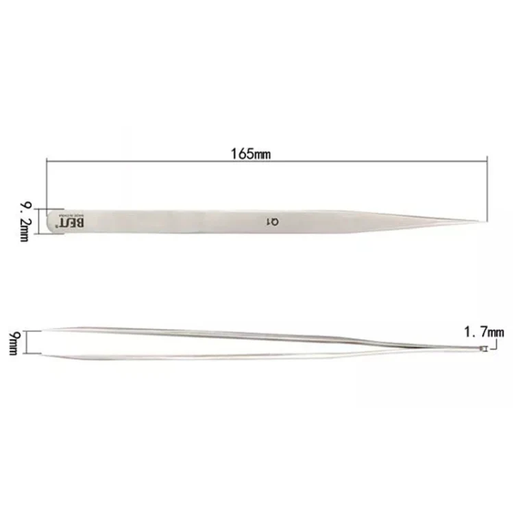 BEST BST-Q1 Brushed stainless steel tweezers - Image 4