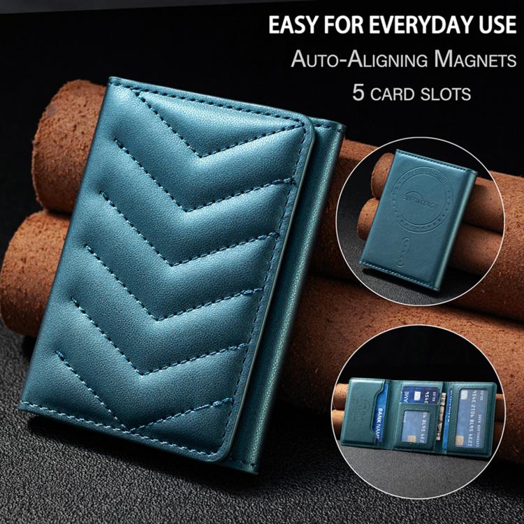 BFK36 Magnetic V-shaped Mobile Phone Holder RFID Card Slots(Green) - Image 5