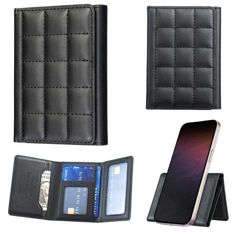 BFK38 Magnetic Square-shaped Mobile Phone Holder RFID Card Slots(Black) - Image 3