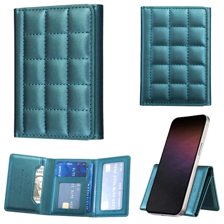 BFK38 Magnetic Square-shaped Mobile Phone Holder RFID Card Slots(Green) - Image 3