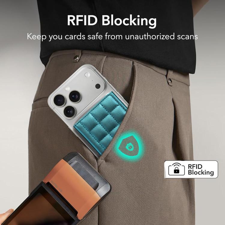 BFK38 Magnetic Square-shaped Mobile Phone Holder RFID Card Slots(Green) - Image 7