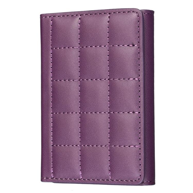 BFK38 Magnetic Square-shaped Mobile Phone Holder RFID Card Slots(Purple) - Image 2