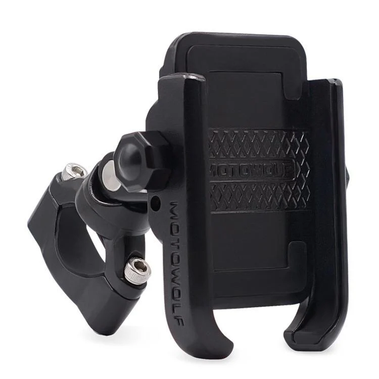 Bicycle Motorcycle Riding Navigation Aluminum Alloy Rotating Phone Holder(Black)