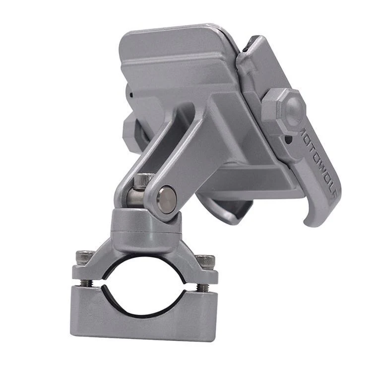 Bicycle Motorcycle Riding Navigation Aluminum Alloy Rotating Phone Holder(Silver) - Image 2